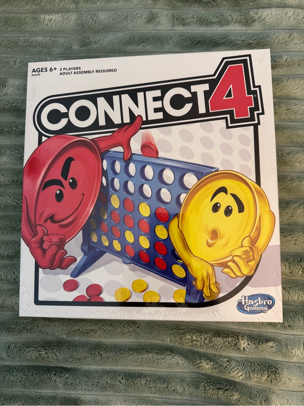 Hasbro Connect 4 Game with Blue Grid and Red & Yellow Discs